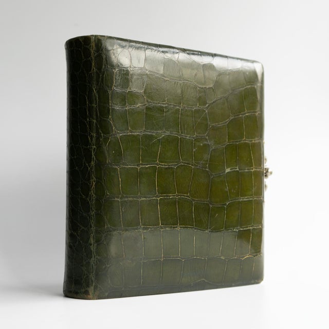 Antique Victorian Green Crocodile Skin Leather Photograph Album and Contents, Late 19th Century For Sale - Image 10 of 17
