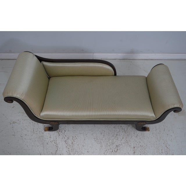 Traditional Vintage Regency Style Recamier Chaise Lounge For Sale - Image 3 of 12