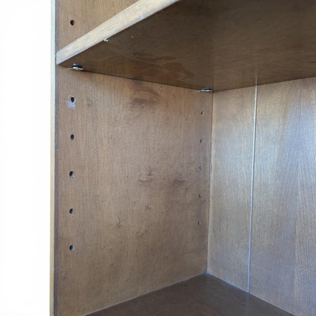 1970s Japanese Veneered-Plywood Bookcase With Adjustable Shelves and Dividers For Sale - Image 18 of 18