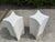 White Vintage 30” Sculptural White Plaster Pedestals, a Pair For Sale - Image 8 of 12