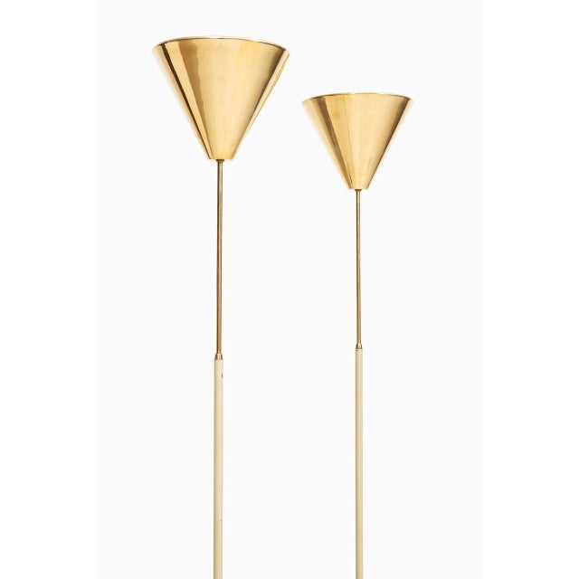 Rare pair of floor lamps / uplights model G-07. Produced by Bergbom in Sweden. Up to 250V (Europe/UK Standard).The wiring...