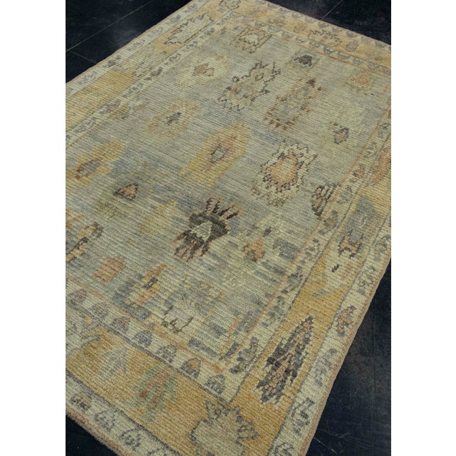 Turkish Turkish Oushak Rug 5'4" x 7'7" #18634 For Sale - Image 3 of 8