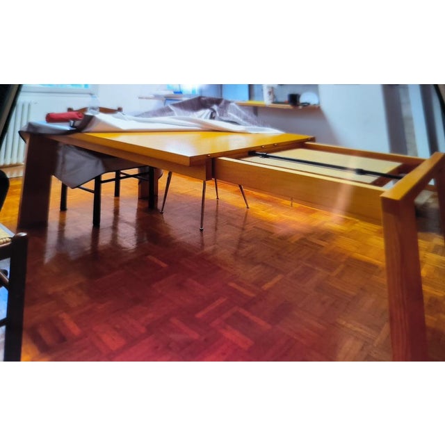 1970s Tl61 Extendable Dining Table by Marco Zanuso for Poggi, Italy, 1975 For Sale - Image 5 of 9