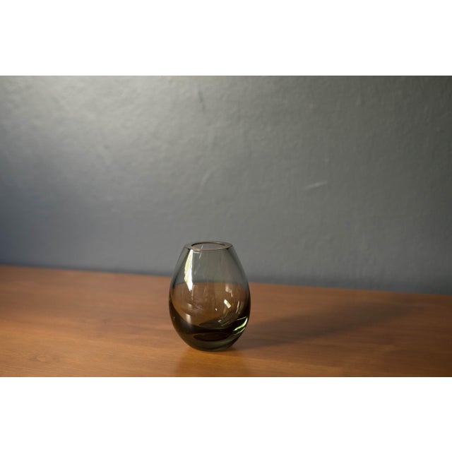 Glass Vintage Danish Holmegaard Tear Drop Glass Vase by Per Lutken For Sale - Image 7 of 7