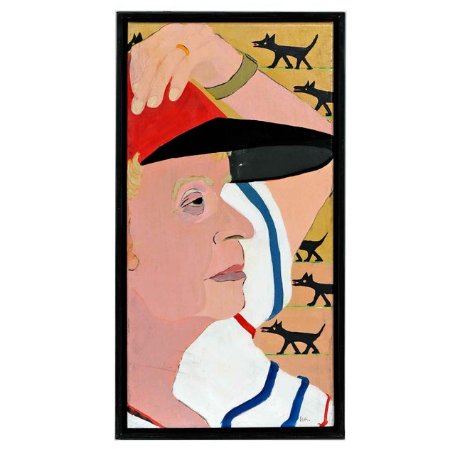 Wood Portrait Painting For Sale - Image 7 of 7