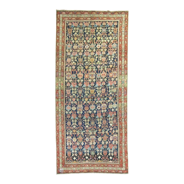 Navy Blue Antique Persian Malayer Rug - 4'6" x 9'6" For Sale