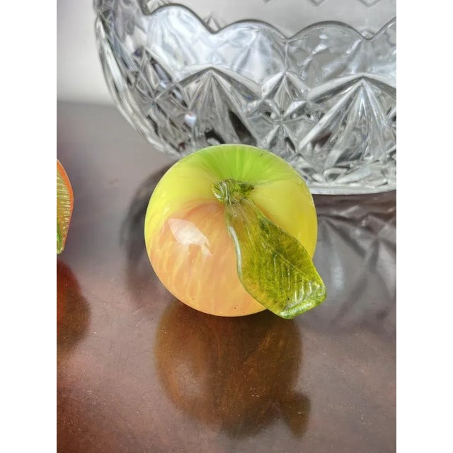 Mid-Century Modern Glass Bowl with Fruits, Italy, 1960s, Set of 5 For Sale - Image 3 of 9