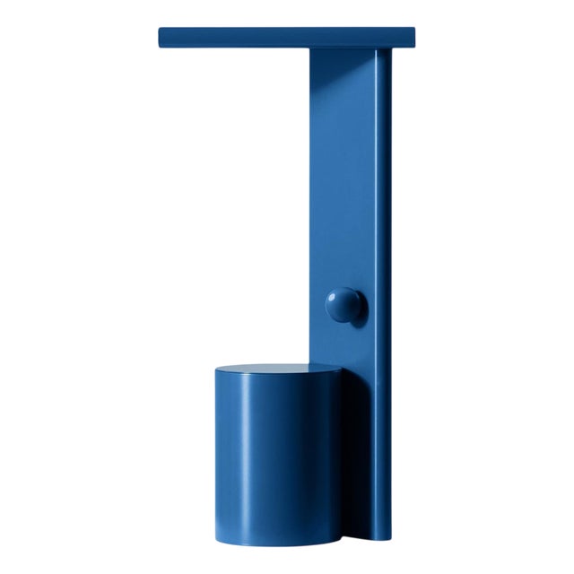 Polyshape Blue Aluminium Table Lamp by Ferrerol Babin for Cassina For Sale