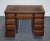 Brown Antique Pedestal Writing Desk by Edwardian Maple & Co, 1890 For Sale - Image 8 of 18