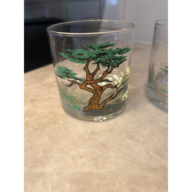 Coastal Vintage Couroc of Monterey Cypress Old Fashioned Glasses – Set of 4 For Sale - Image 3 of 8