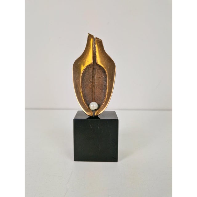 Contemporary Bronze Sculpture on Stone Base by Willy Ceysens, 1970 For Sale - Image 3 of 9