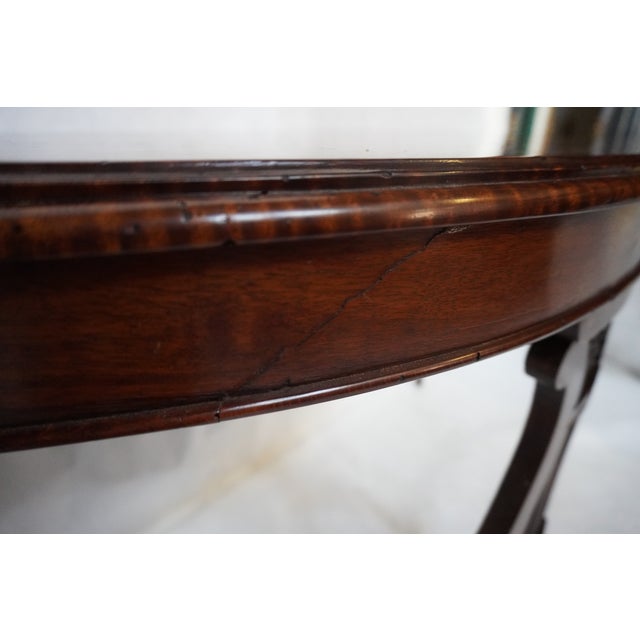 Mid 20th Century Pair of Demilune Consoles With Harp / Lyre Detail For Sale - Image 18 of 18