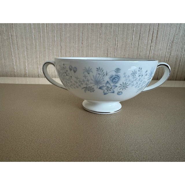 Wedgewood Footed Cream Soup Bowl Belle Fleur For Sale In New York - Image 6 of 6