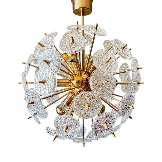 Vintage Sputnik Lamp from Val St Lambert, 1970s For Sale