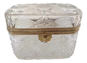 Antique French Crystal Box or Casket