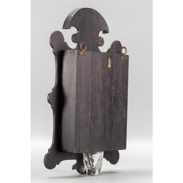 Metal Small Louis Philippe Black Wooden Wall Hanging Key Cabinet, 1890s For Sale - Image 7 of 18
