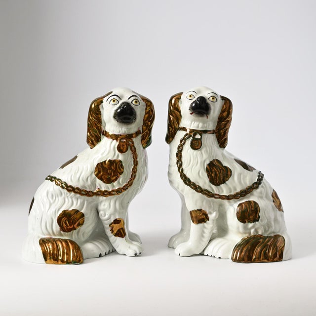 Antique Staffordshire Copper Lustre Mantle Dog Figurines, 1800s, Set of 2 For Sale - Image 14 of 14