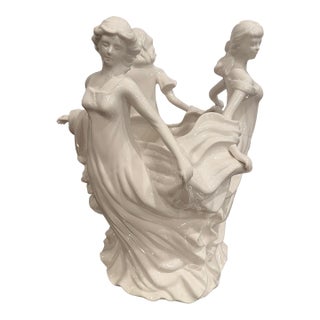 Large Rare Kaldun & Bogle the Three Graces Porcelain Planter For Sale
