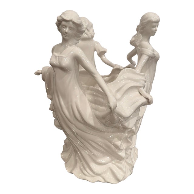 Large Rare Kaldun & Bogle the Three Graces Porcelain Planter For Sale