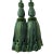 English Contemporary Emerald Double Tassel Tiebacks- a Pair For Sale - Image 3 of 6