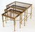 French Nesting Tables of Brass With Smoked Glass For Sale - Image 17 of 18