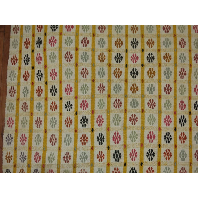 Mid 20th Century Turkish Cicim Flat-Weave or Blanket, 20th Century - 6'10" x 9'10" For Sale - Image 5 of 6
