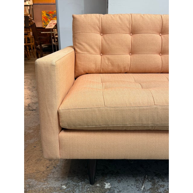 Textile Crate & Barrel Petrie Midcentury Sofa For Sale - Image 7 of 12