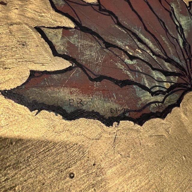 1950s Custom Pani Credenza Dresser Rosewood Goldleaf Bronze Mexico City For Sale - Image 11 of 12