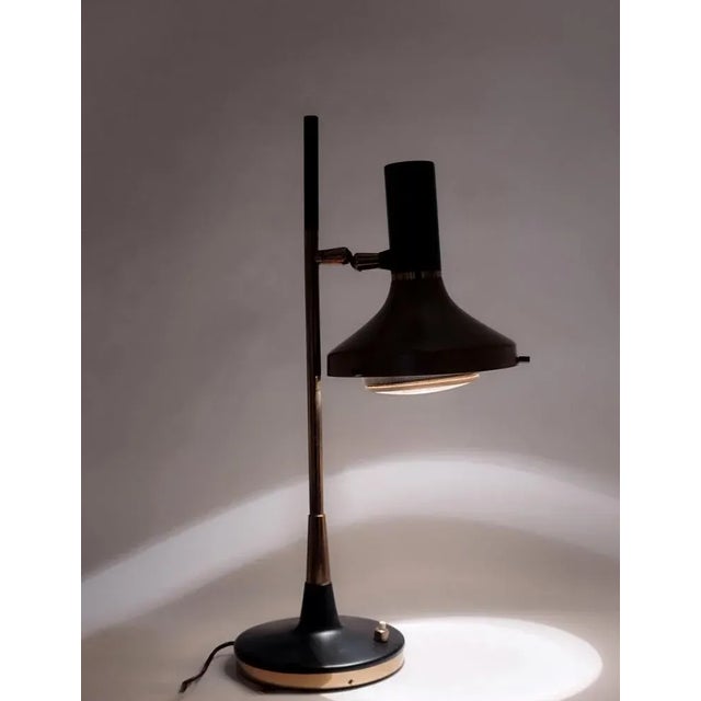 Black Italian Mod.553 Table Lamp by Oscar Torlasco for Lumi, 1950s For Sale - Image 8 of 11