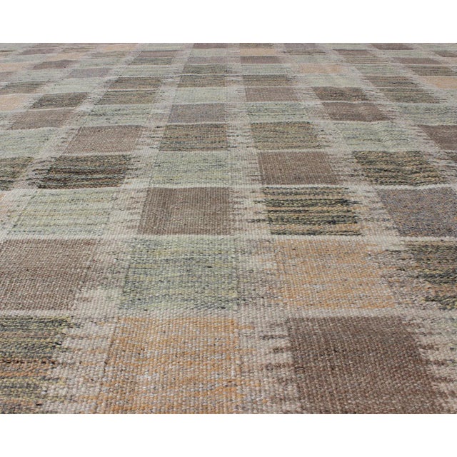 Textile Modern Scandinavian Flat-Weave Rug by Keivan Woven Arts, 9' X 12'1" For Sale - Image 7 of 11