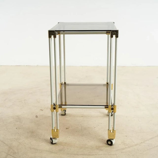 Table with Two Glass Shelves For Sale - Image 3 of 4