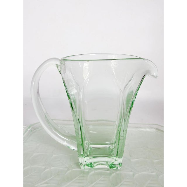 Glass Glass Set Tray, France, 1940, Set of 6 For Sale - Image 7 of 11