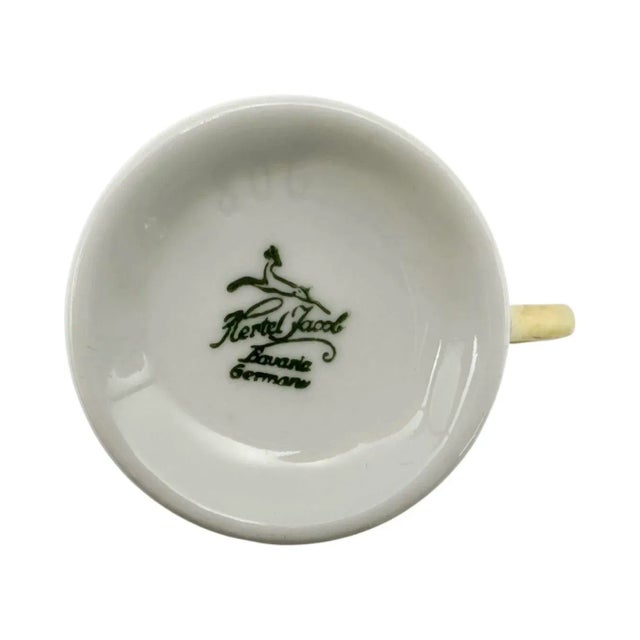 Mid 20th Century Mid 20th Century Pair Vintage Equestrian Jockey Porcelain Demitasse Cup & Saucer For Sale - Image 5 of 14