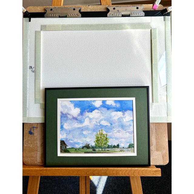 Idaho Mowing Day Watercolor Painting Giclee Print For Sale - Image 4 of 9