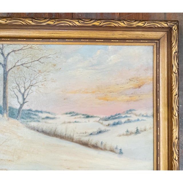 Early 20th Century American Luminist Winter Landscape Painting by William Van Zandt For Sale - Image 4 of 16