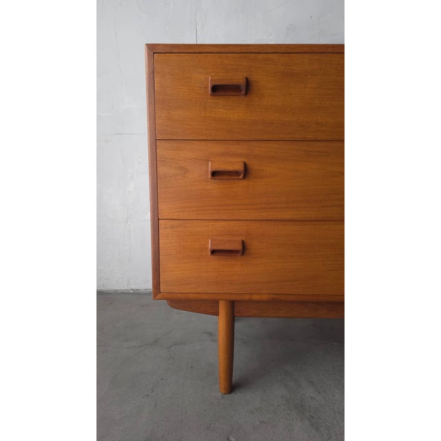 Mid Century Danish Teak Dresser Vanity Desk Combo by Borge Mogensen For Sale In Las Vegas - Image 6 of 12