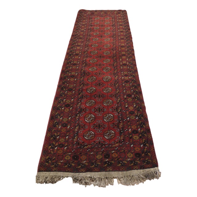 Vintage Wool Runner Rug, 1930s For Sale