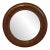 Victorian Hand Carved Round Oak Mirror For Sale