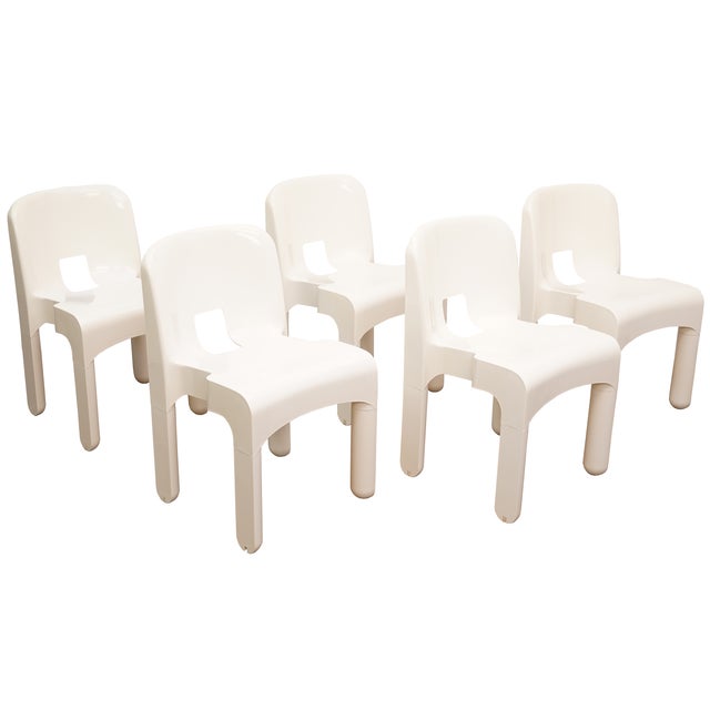 Universale 4869 Chairs by Joe Colombo for Kartell, 1973, Set of 5 For Sale - Image 6 of 12