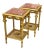 1990s French Style Marble Topped Side Table Set – Gold Accents, Elegant Design For Sale