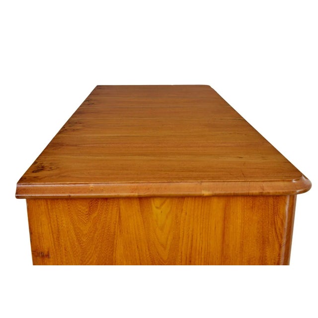 Tall 19th Century Elm Secretaire Chest of Drawers For Sale - Image 3 of 12