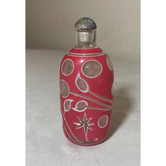 Chinese Antique Chinese Carved Cut to Clear Glass Stone Snuff Bottle Sculpture Peking For Sale - Image 3 of 15