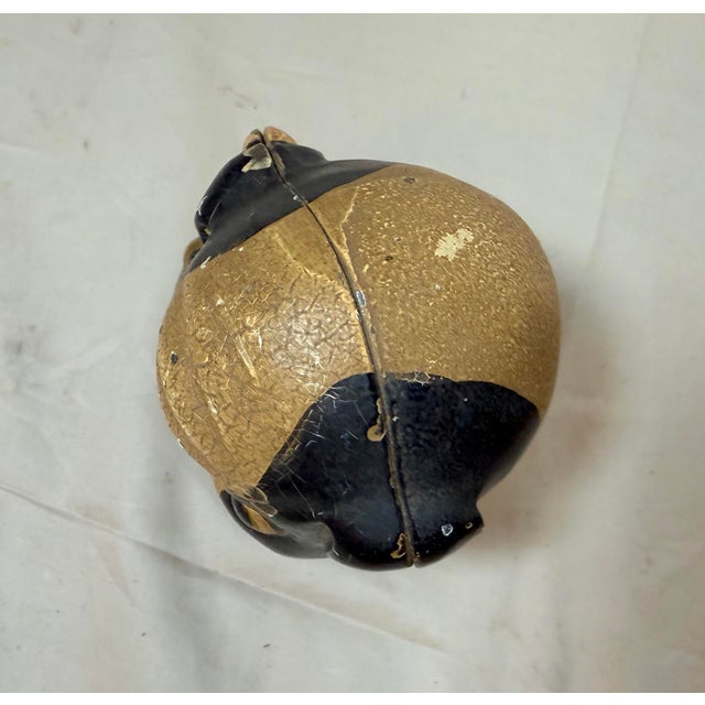 Brown Antique Original Grace Drayton Cast Iron Hubley Dog Bee Coin Still Bank 1900s For Sale - Image 8 of 13
