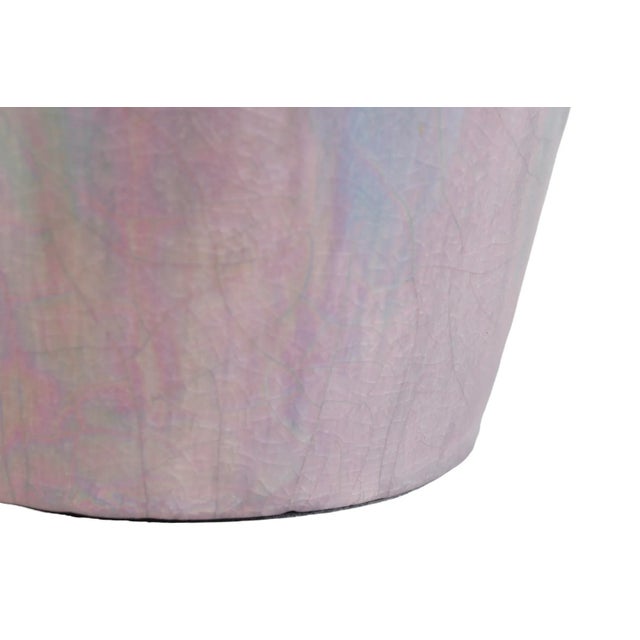 Ceramic Iridescent Ceramic Table Lamps - a Pair For Sale - Image 7 of 8
