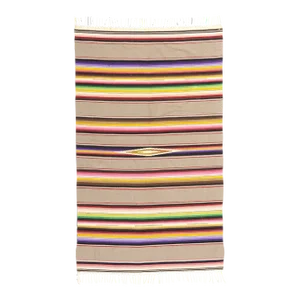 Vintage Mexican Saltillo Serape Kilim Rug - 04'03 X 07'00