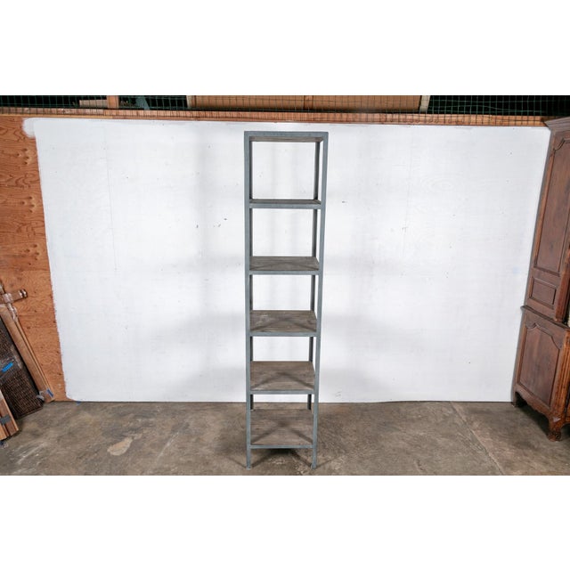 Vintage Tall Industrial Style Etagere For Sale - Image 9 of 9