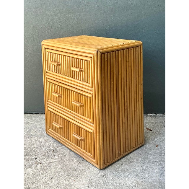 Late 20th Century Vintage Stacked Rattan Chest of Drawers For Sale - Image 5 of 12