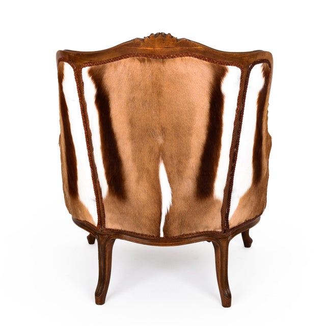 French Early 1900s Antelope Hide Chair For Sale - Image 3 of 8