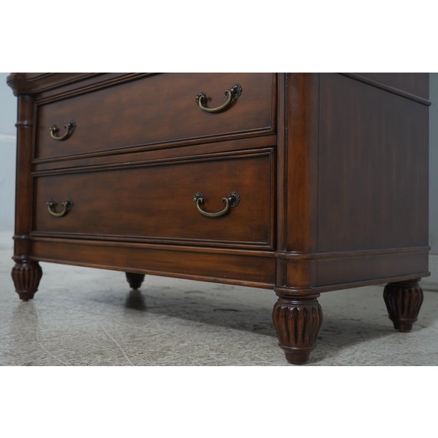 1990s Cherry 2 Piece Bedroom Armoire or Tv Cabinet For Sale - Image 9 of 15