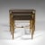 1970s Trio of Vintage French Brass Nest Tables For Sale - Image 4 of 13